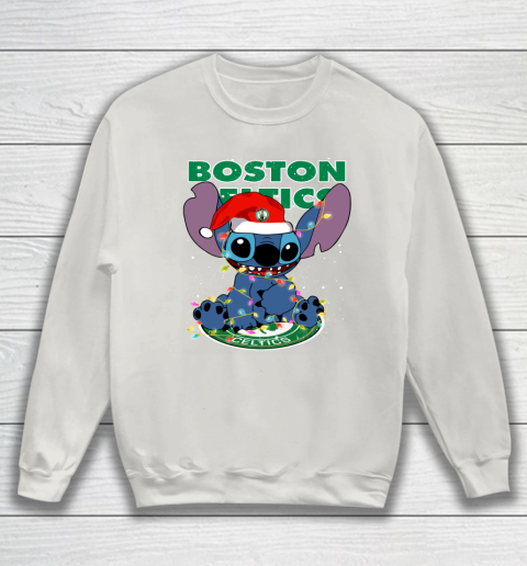 Boston Celtics NBA noel stitch Basketball Christmas Sweatshirt 8