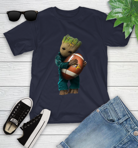 NFL Groot Guardians Of The Galaxy Football Sports Minnesota Vikings Youth T-Shirt 3