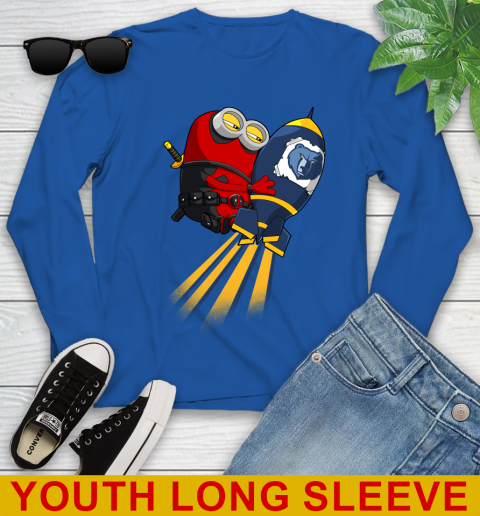 NBA Basketball Memphis Grizzlies Deadpool Minion Marvel Shirt Youth Long Sleeve 10