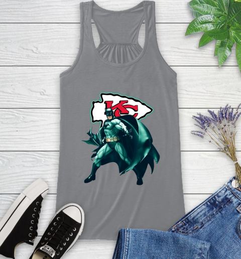 NFL Batman Football Sports Kansas City Chiefs Racerback Tank 5