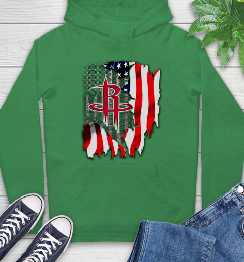 Houston Rockets NBA Basketball American Flag Hoodie 8