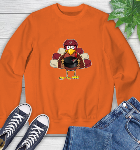Arizona Coyotes Turkey Thanksgiving Day Sweatshirt 4