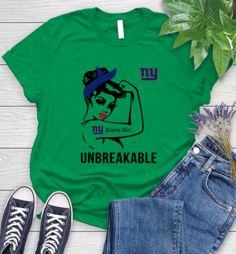 NFL New York Giants Girl Unbreakable Football Sports Women's T-Shirt 4