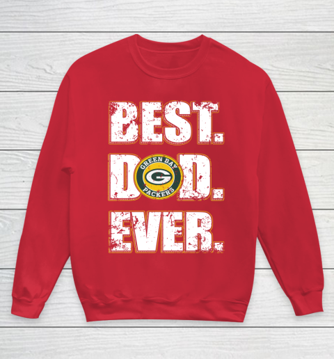 NFL Green Bay Packers Football Best Dad Ever Family Shirt Youth Sweatshirt 7