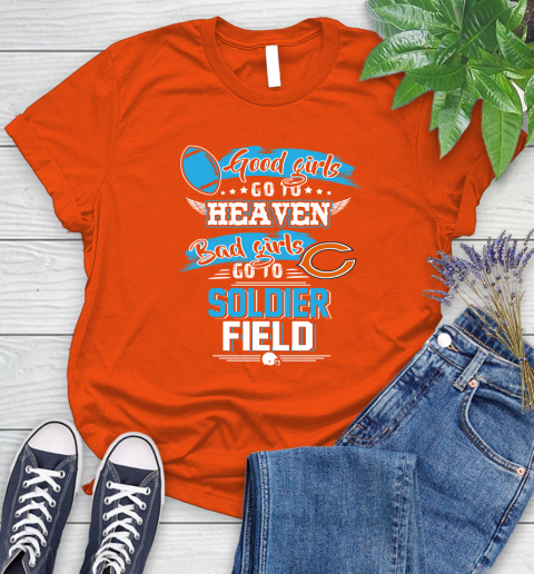 Chicago Bears NFL Bad Girls Go To Soldier Field Shirt Women's T-Shirt - Image 4