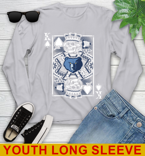 Memphis Grizzlies NBA Basketball The King Of Spades Death Cards Shirt Youth Long Sleeve 5