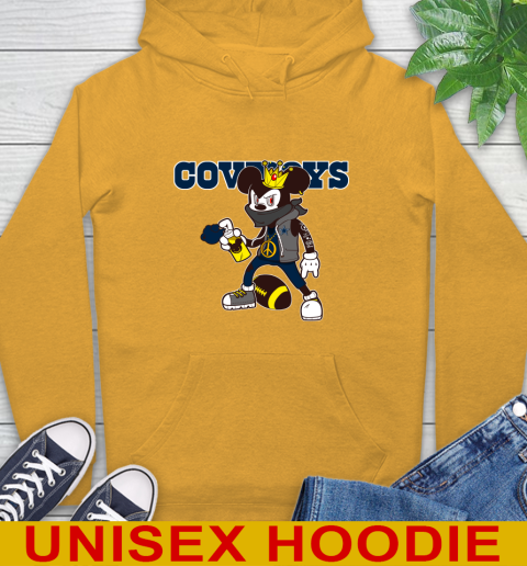 Dallas Cowboys NFL Football Mickey Peace Sign Sports Hoodie 3