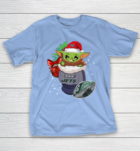 New York Jets Christmas Baby Yoda Star Wars Funny Happy NFL T-Shirt 11