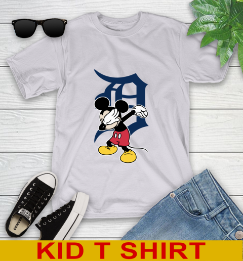 Detroit Tigers MLB Baseball Dabbing Mickey Disney Sports Youth T-Shirt 5