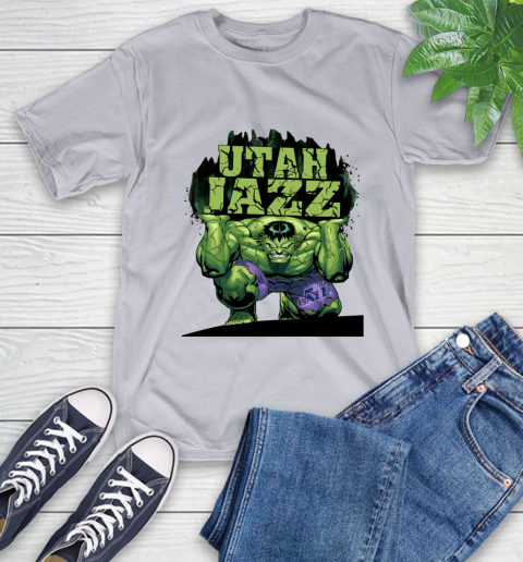 Utah Jazz NBA Basketball Incredible Hulk Marvel Avengers Sports T-Shirt 6