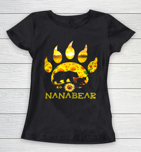 Nana Bear Sunflower T Shirt Funny Mother s Day Women's T-Shirt