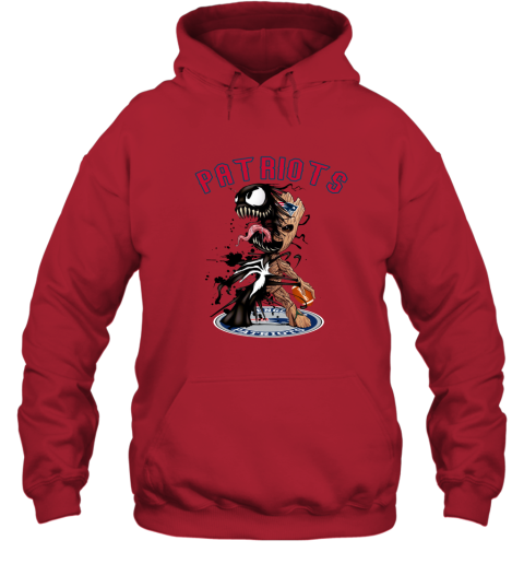 NFL New England Patriots Football Venom Groot Guardians Of The Galaxy YVHnLmQXCB0 hoodie 23 95 151514 front red
