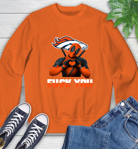 NHL Denver Broncos Deadpool Love You Fuck You Football Sports Sweatshirt 3