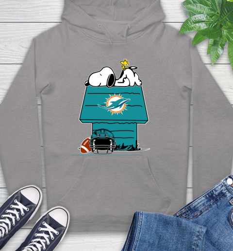 Miami Dolphins NFL Football Snoopy Woodstock The Peanuts Movie Hoodie 6