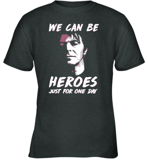 tzzb david bowie we can be heroes just for one day shirts youth t shirt 26 front dark heather