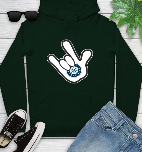 Seattle Mariners MLB Baseball Mickey Rock Hand Disney Youth Hoodie 13