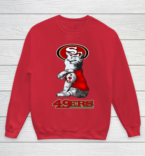 NFL Football My Cat Loves San Francisco 49ers Youth Sweatshirt 7