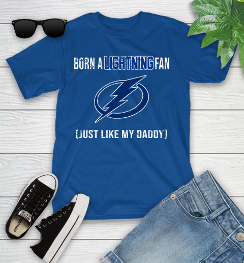 NHL Tampa Bay Lightning Hockey Loyal Fan Just Like My Daddy Shirt Youth T-Shirt 10