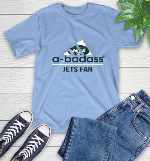 NFL A Badass New York Jets Fan Adidas Football Sports T-Shirt 12