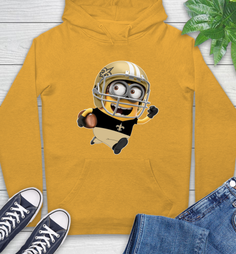 NFL New Orleans Saints Minions Disney Football Sports Hoodie 3