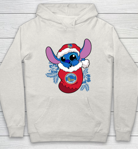 Golden State Warriors Christmas Stitch In The Sock Funny Disney NBA Hoodie 12