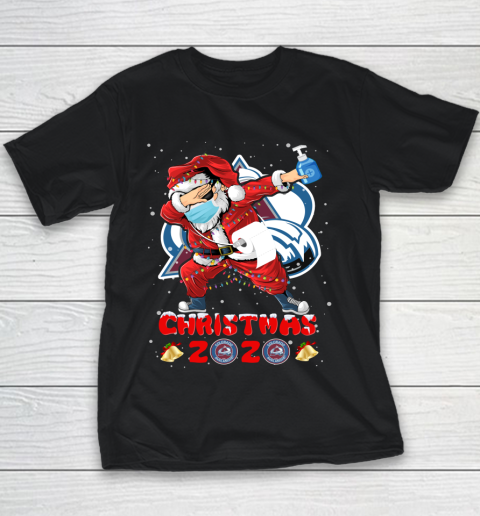 Colorado Avalanche Funny Santa Claus Dabbing Christmas 2020 NHL Youth T-Shirt