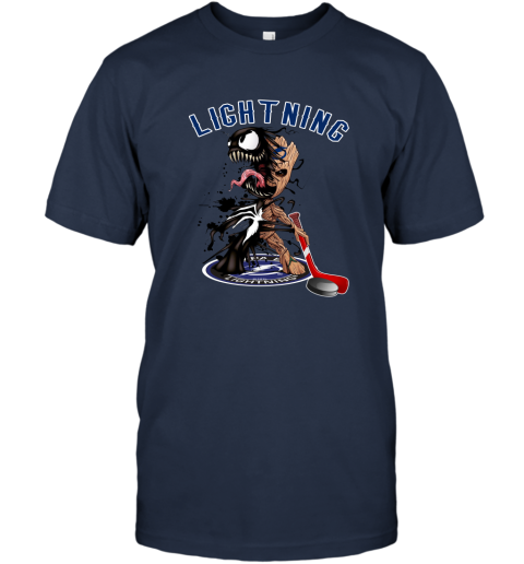 NHL Tampa Bay Lightning Hockey Venom Groot Guardians Of The Galaxy w2yIupVvLJM classic t shirt 2 95 151514 front navy