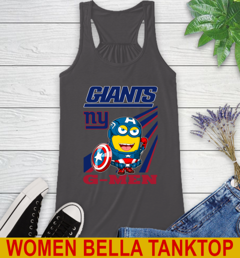 NFL Football New York Giants Captain America Marvel Avengers Minion Shirt Racerback Tank 10