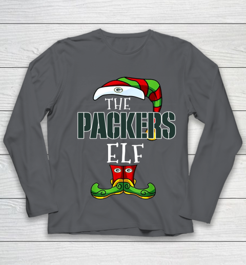 Green Bay Packers Christmas ELF Funny NFL Youth Long Sleeve 6