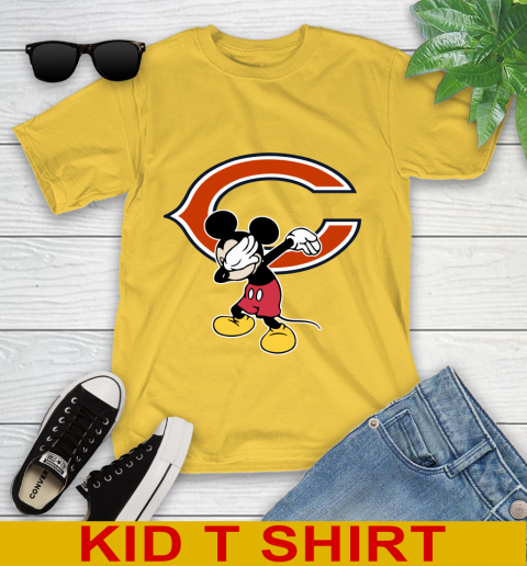 Chicago Bears NFL Football Dabbing Mickey Disney Sports Youth T-Shirt 8
