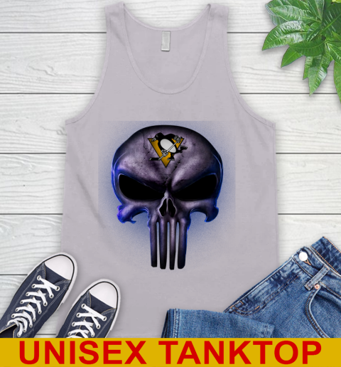 Pittsburgh Penguins NHL Hockey Punisher Skull Sports Tank Top 3