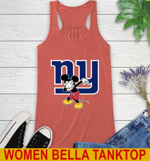 New York Giants NFL Football Dabbing Mickey Disney Sports Racerback Tank 4