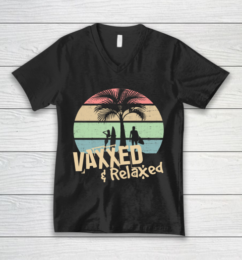 Vaxxed and Relaxed Summer Chill 2021 V-Neck T-Shirt