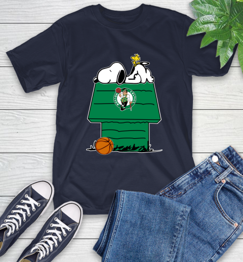 Boston Celtics NBA Basketball Snoopy Woodstock The Peanuts Movie T-Shirt 4