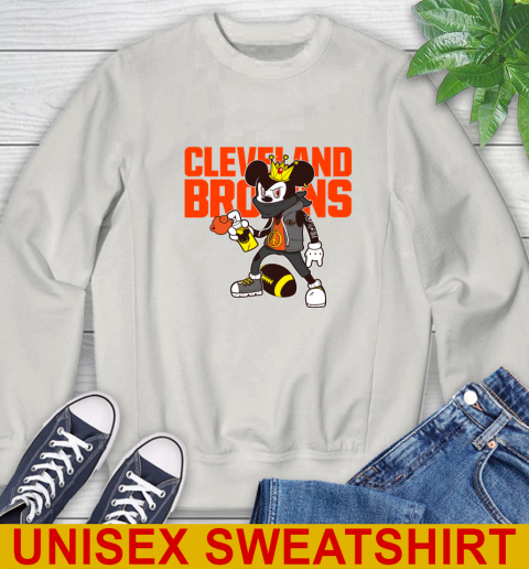 Cleveland Browns NFL Football Mickey Peace Sign Sports Sweatshirt 12