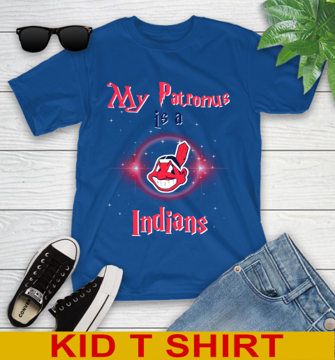 MLB Baseball Harry Potter My Patronus Is A Cleveland Indians Youth T-Shirt 10