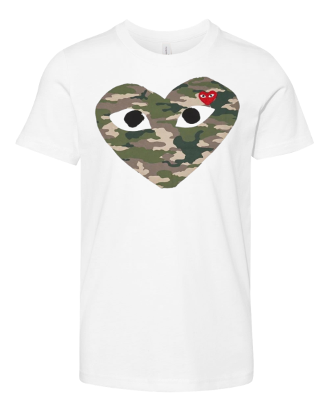 CDG PLAY CAMO BIG HEART Premium Youth T-shirt