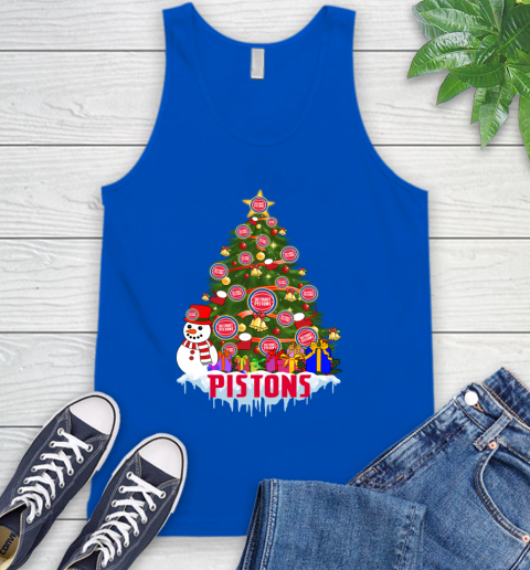 Detroit Pistons Merry Christmas NBA Basketball Sports Tank Top 5