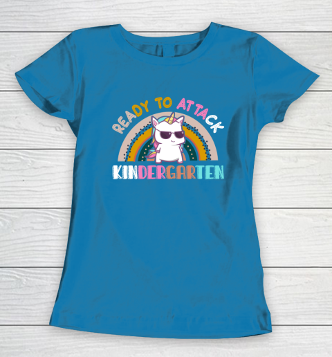Back to school shirt Ready To Attack Kindergarten Unicorn Women's T-Shirt 6