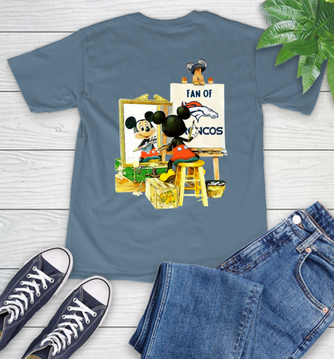 NFL Football Denver Broncos Mickey Drawing Shirt 9