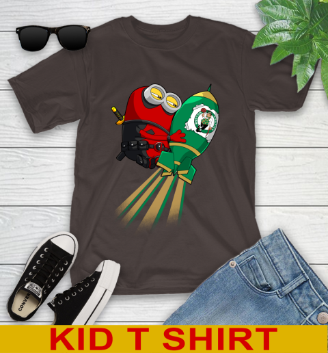 NBA Basketball Boston Celtics Deadpool Minion Marvel Shirt Youth T-Shirt 6