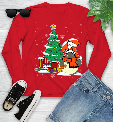 Denver Broncos NFL Football Cute Tonari No Totoro Christmas Sports Youth Long Sleeve 11