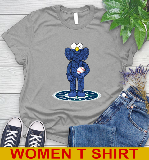 MLB Baseball Seattle Mariners Kaws Bff Blue Figure Shirt Women's T-Shirt 11