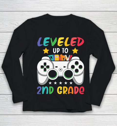 Back To School Shirt Leveled up to 2nd grade Youth Long Sleeve