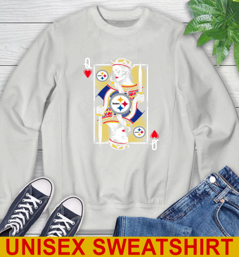 NFL Football Pittsburgh Steelers The Queen Of Hearts Card Shirt Sweatshirt 5