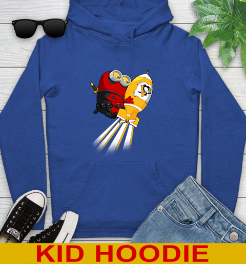 NHL Hockey Pittsburgh Penguins Deadpool Minion Marvel Shirt Youth Hoodie 10