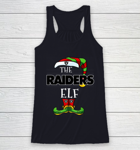 Oakland Raiders Christmas ELF Funny NFL Racerback Tank 7