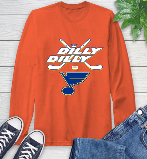 NHL St.Louis Blues Dilly Dilly Hockey Sports Long Sleeve T-Shirt 5