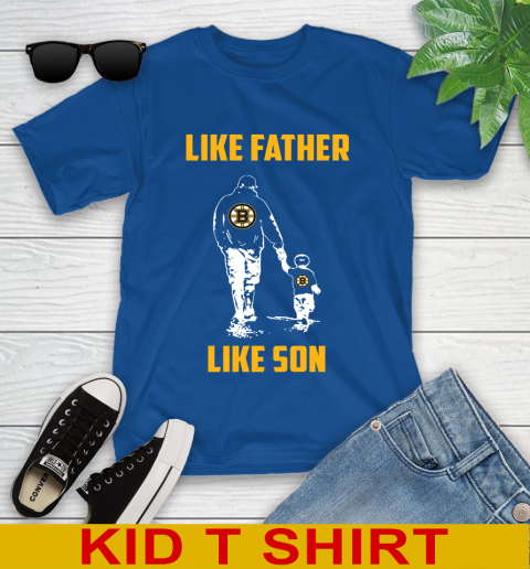 Boston Bruins NHL Hockey Like Father Like Son Sports Youth T-Shirt 10