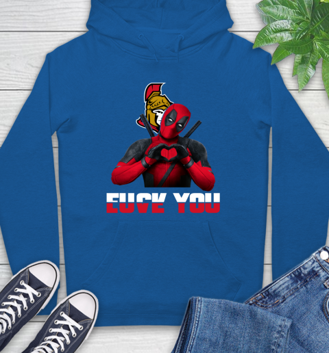 NHL Ottawa Senators Deadpool Love You Fuck You Hockey Sports Hoodie 9